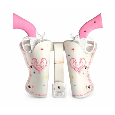 זוג נרתיקים ואקדחים בצבע ורוד