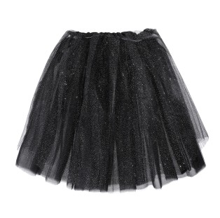 חצאית טוטו עם נצנצים - שחור