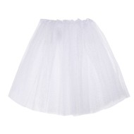 חצאית טוטו עם נצנצים - לבן