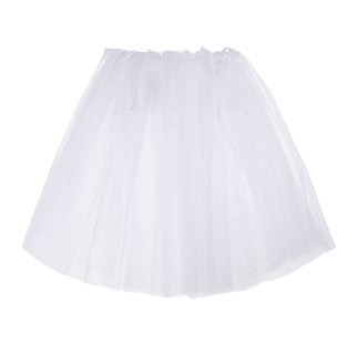 חצאית טוטו עם נצנצים - לבן