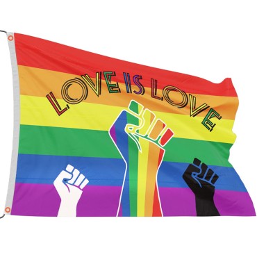 דגל גאווה ענק - Love is Love