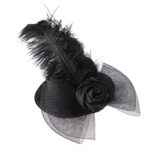 כובע קברט מנצנץ - שחור