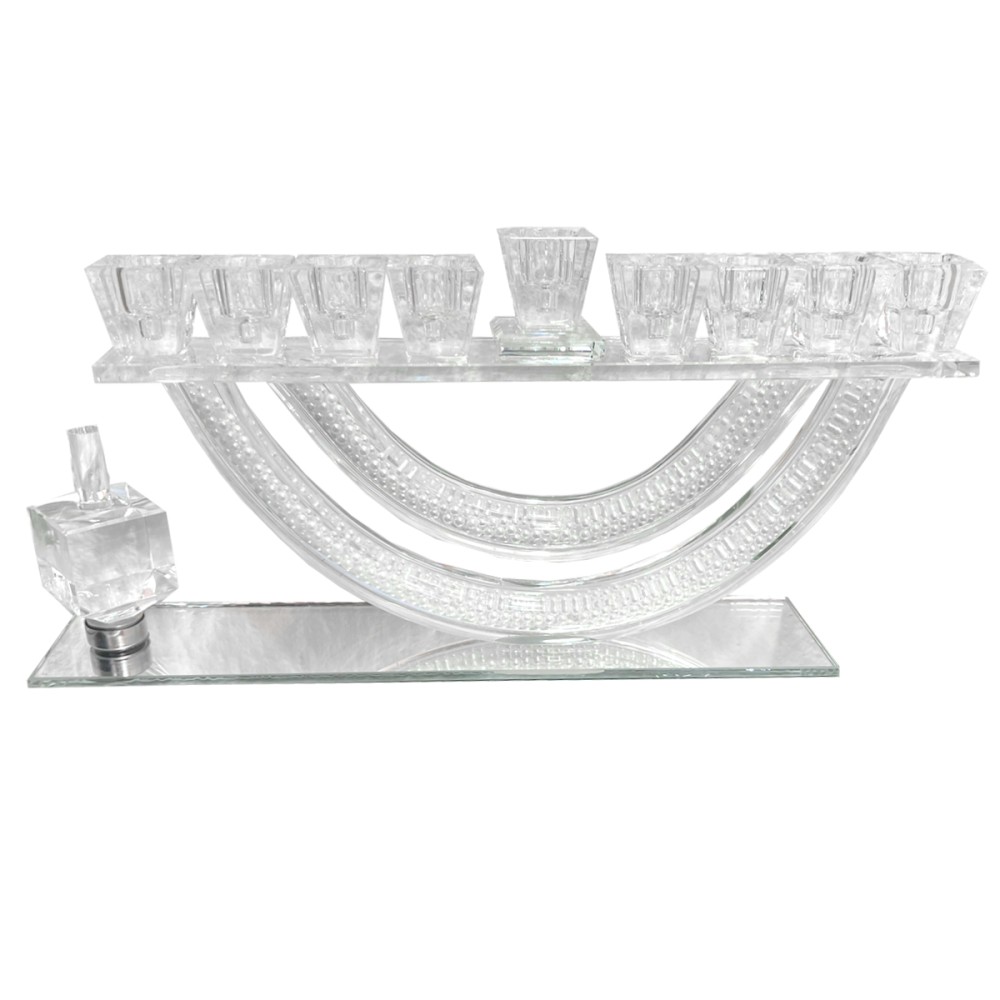 חנוכיית קריסטל סביבון כסף חנוכיית קריסטל סביבון כסף
