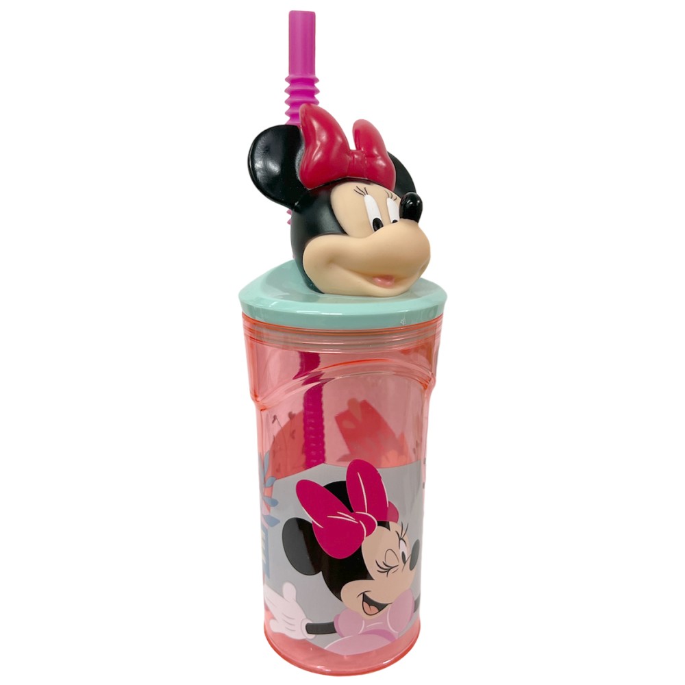 כוס עם קש ודמות 3D - מיני מאוס כוס עם קש ודמות 3D - מיני מאוס