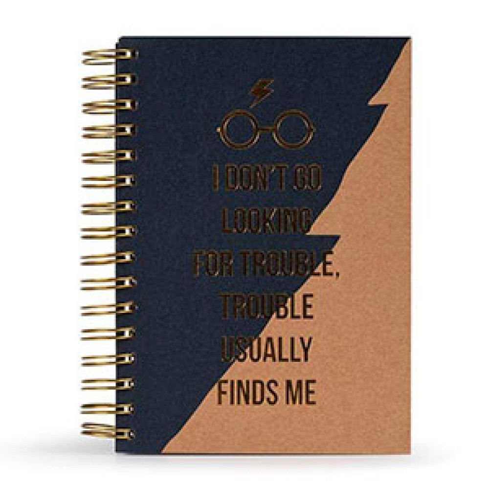 מחברת ספירלה הארי פוטר - Trouble Usually Finds Me מחברת ספירלה הארי פוטר - Trouble Usually Finds Me