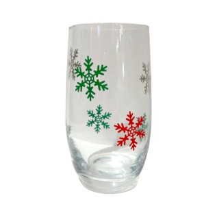 כוס זכוכית פתיתי שלג גבוהה