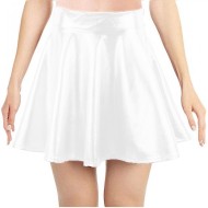 חצאית מטאלית לבנה