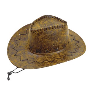 כובע קאובוי איקסים דמוי עור - זהב