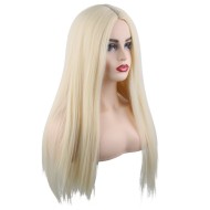פאת קנקלון חלקה ללא פוני - בלונד