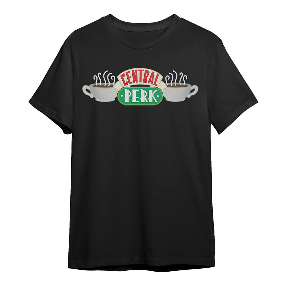 חולצה לוגו Central Perk שחורה חולצה לוגו Central Perk שחורה