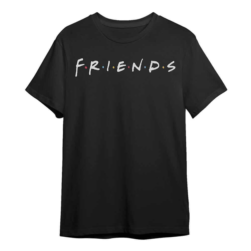 חולצה לוגו חברים FRIENDS שחורה חולצה לוגו חברים FRIENDS שחורה