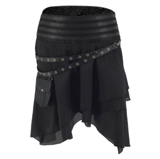 חצאית סטימפאנק בצבע שחור
