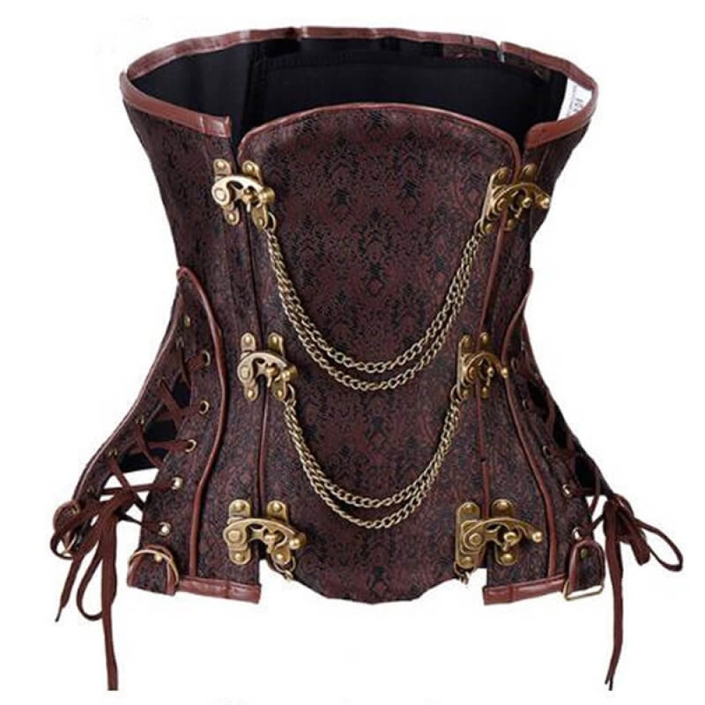 מחוך Steampunk underbust חום