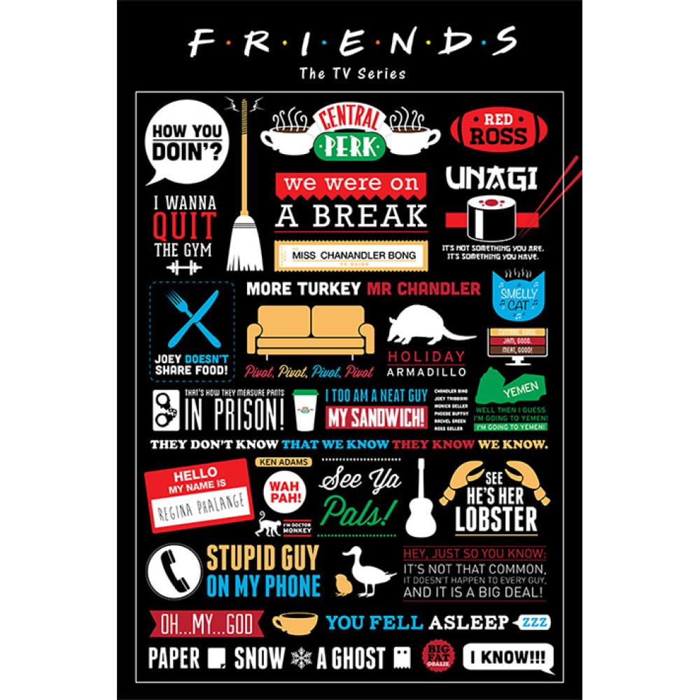 פוסטר FRIENDS Quotes פוסטר FRIENDS Quotes