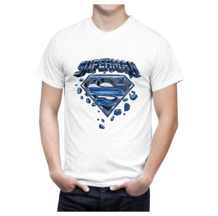 חולצת סמל סופרמן לבנה