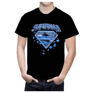 חולצת סמל סופרמן שחורה