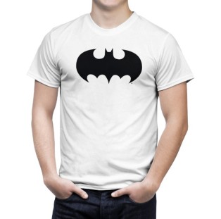 חולצת לוגו באטמן לבנה