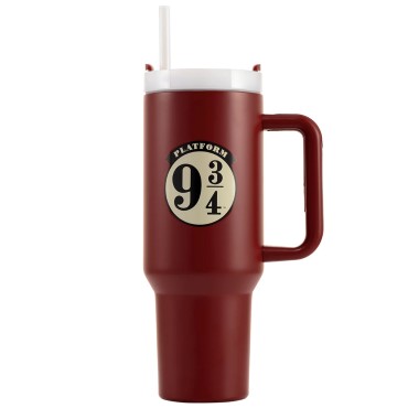 כוס תרמית עם ידית אחיזה וקש - הארי פוטר רציף 9 3/4