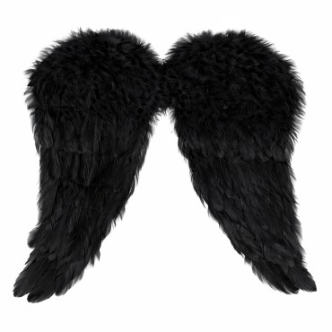 כנפי מלאך מרשימות 45x50 ס״מ - שחור