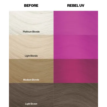 צבע שיער ורוד ניאון רבל UV Rebel