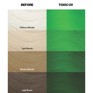 צבע שיער ירוק ניאון זוהר| Toxic UV