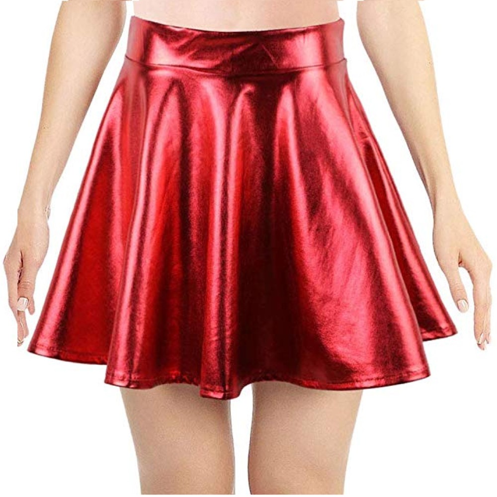 חצאית מטאלית אדומה