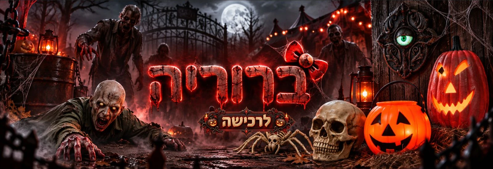 חגיגת האלווין - אביזרים למסיבת האלוין מפחידה