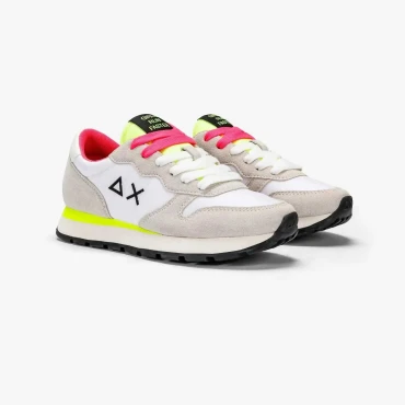 נעלי סניקרס לאישה SUN68 ALLY SOLID NYLON - White
