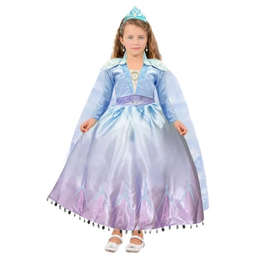 תחפושת אלזה שמלה ארוכה תכלת 