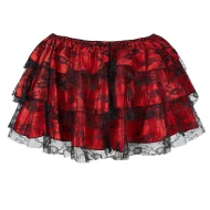 חצאית תחרה בצבע אדום