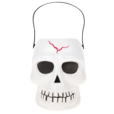 סלסלת גולגולת להלוואין - לבן