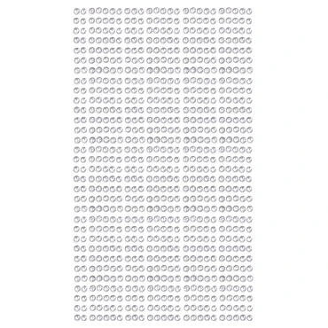 חבילת יהלומים להדבקה בצבע כסף