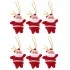 6 בובות סנטה בצבע אדום