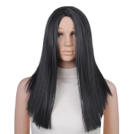 פאת קנקלון חלקה קצרה ללא פוני - שחור