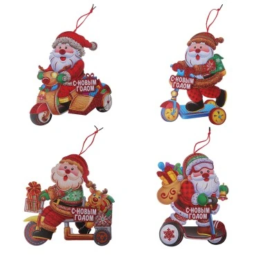 קישוט תלייה סנטה באופנוע