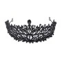 כתר מתכת מעוטר עם אבנים - שחור