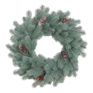 זר כריסמס דקורטיבי עם אצטרובלים - 50 ס״מ