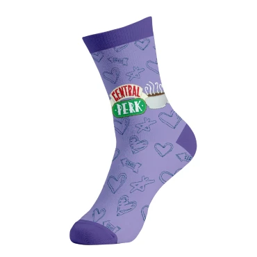 גרביים מעוצבים Friends Central Perk רקע סגול