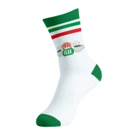 גרביים מעוצבים Central Perk ירוק לבן