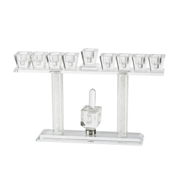 חנוכיית קריסטל סביבון 28x18 ס״מ