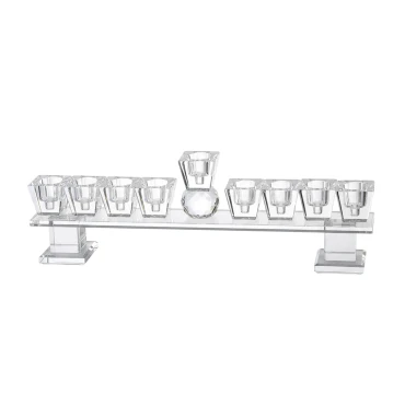 חנוכיית קריסטל עם הגבהה 27.5x9 ס״מ