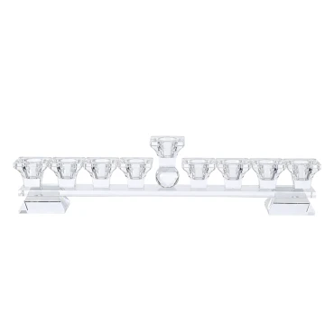 חנוכיית קריסטל עם הגבהה עדינה 37.5x8 ס״מ