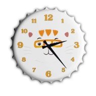 שעון פקק לבן - פרצוף כראמל