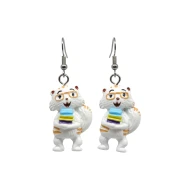 זוג עגילי כראמל מחזיק ספרים