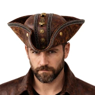 כובע פיראט יוקרתי במיוחד - חום