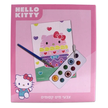 ערכת צבעי מים עם טפטפת הלו קיטי