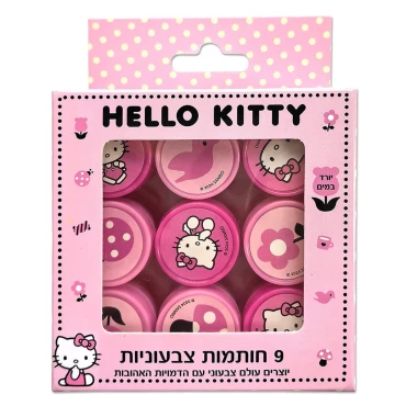 סט חותמות בקופסה 9יח' הלו קיטי