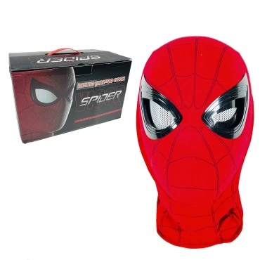 מסכת ספיידרמן אדומה פרימיום אלקטרוני עם אורות ועיניים זזות