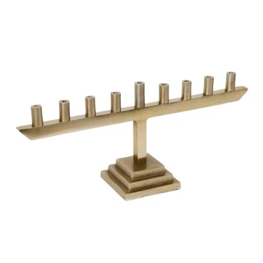 חנוכיית מתכת זהב