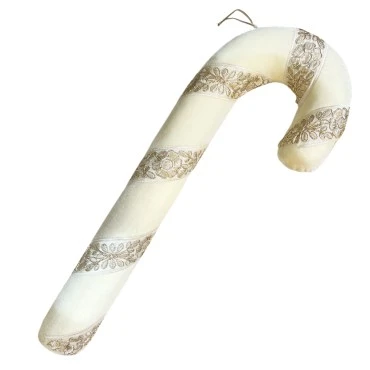 סוכריית מקל ענקית מקטיפה בצבע לבן
